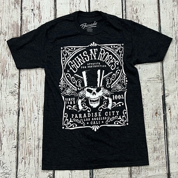 Guns N' Roses Heavy Metal Rock n Roll Music Retro Tee Top Shirt - Picture 1 of 4